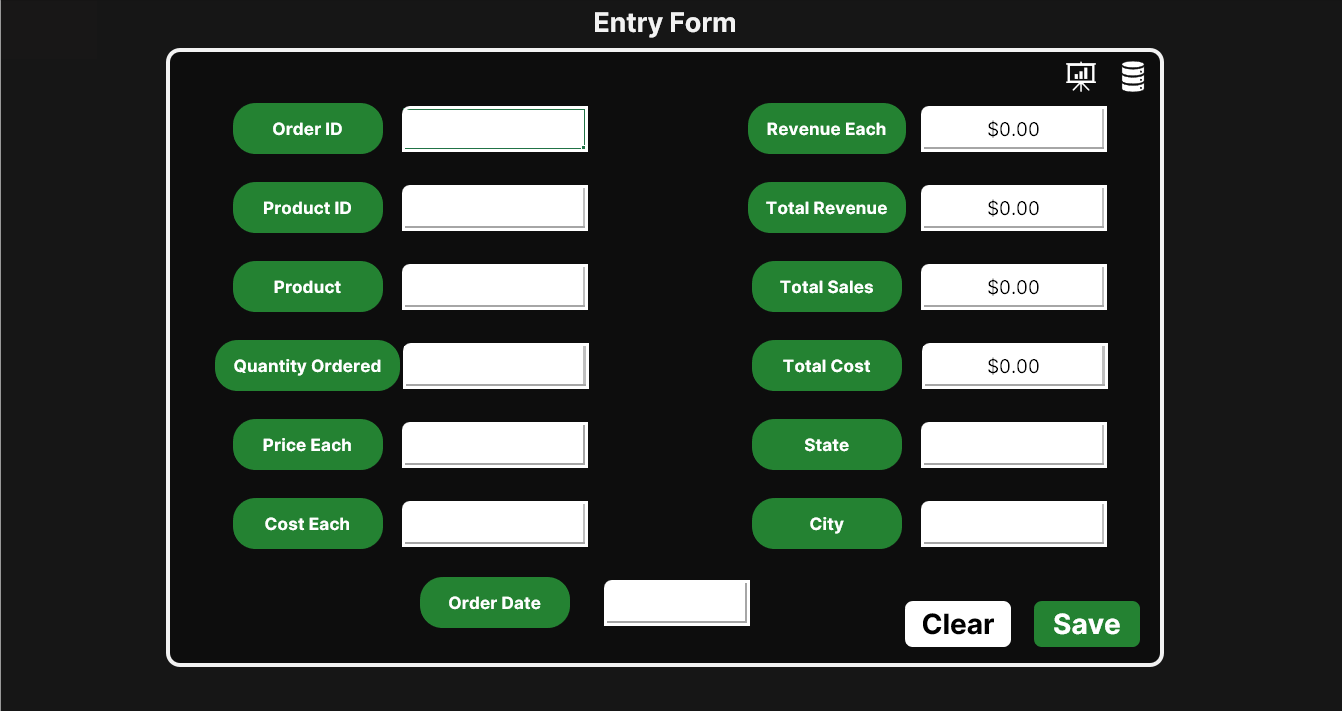 Entry User Form